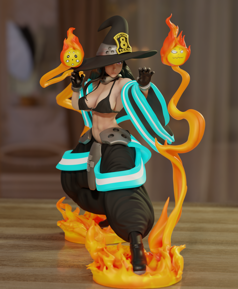 Maki Oze Fire force Pin-up Garage Kit – Kaiju Studios
