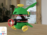 Pokemon Rayqyaza 3D Printed Pokeball