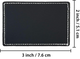 Custom Engraved Black/White Faux Leather Patches