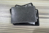 Custom Engraved Black/White Faux Leather Patches