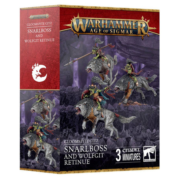 Warhammer Age of Sigmar: Gloomspite Gitz: Snarlboss and Wolfgit Retinue