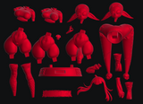 Pomni Goth Curvy Girl - Garage Kit