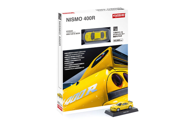 1/64 Kyosho Mini Car & Book No.20 Nismo 400R (Yellow)