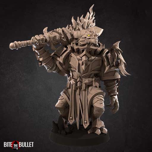 Balzatar, the Undying Paladin 3D Printed Miniature 32mm