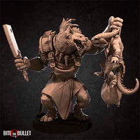 Ukor Meathook, the Butcher Gnoll 3D Printed Miniature 32mm