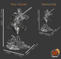 Mikasa Ackerman Attack on Titan Unpainted Resin Statue Garage Kit