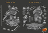 Chibi Big Daddy and Little Sister Unpainted Resin Statue Garage Kit