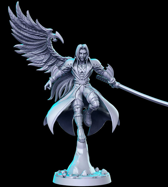 Sephirael (winged version) Classic JRPG 3D Printed Miniature