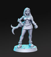 Tifa Lockhart Final Fantasy 7 3D Printed Miniature 40mm Miniature, Warhammer, D&D