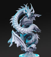 Leviathan Final Fantasy Dragon 3D Printed Miniature 32mm Miniature, Warhammer, D&D