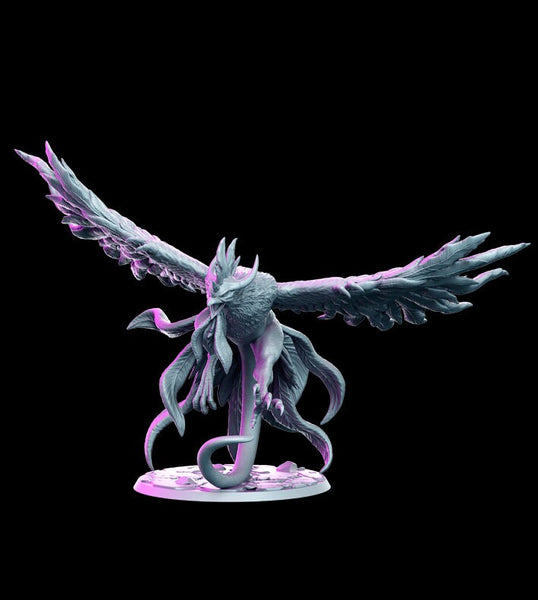 Cockatrice The Witcher 3D Printed Miniature 50mm Miniature, Warhammer, D&D Star Wars Legion