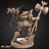 Loretta Hammerlift, the Chunky Cleric 3D Printed Miniature 32mm