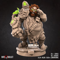 Dr. TNT "Tiny Tim", the Chunky Artificer (2 Versions) 3D Printed Miniature 32mm