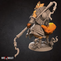 Foxfolk Monk (2 Versions) 3D Printed Miniature 32mm