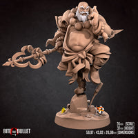 Bob Salot, the Chunky Monk 3D Printed Miniature 32mm