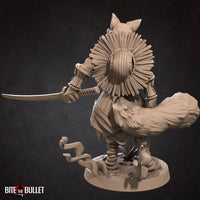 Foxfolk Monk (2 Versions) 3D Printed Miniature 32mm