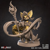 Foxfolk Wizard 3D Printed Miniature 32mm